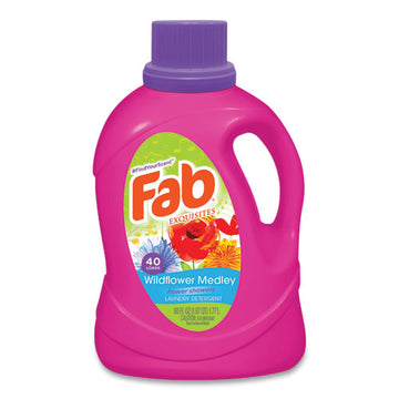 Fab® Laundry Detergent Liquid, Wildflower Medley (flower Showers), 40 Loads, 60 Oz Bottle, 6-carton freeshipping - TVN Wholesale